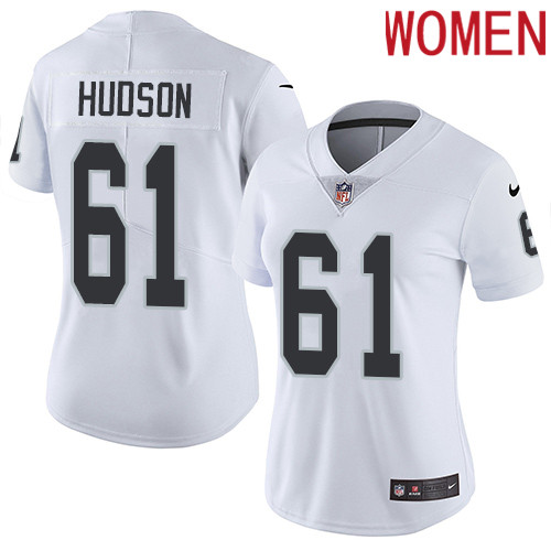 2019 Women Oakland Raiders #61 Hudson white Nike Vapor Untouchable Limited NFL Jersey